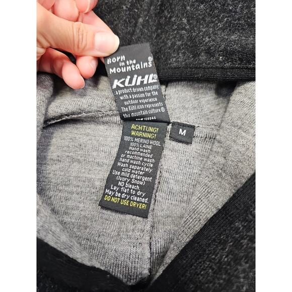 Kuhl Sweater Jacket Womens Medium 100% Merino Wool Side Tie Hooded - Picture 5 of 8